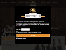 Tablet Screenshot of champagne-breton-fils.com